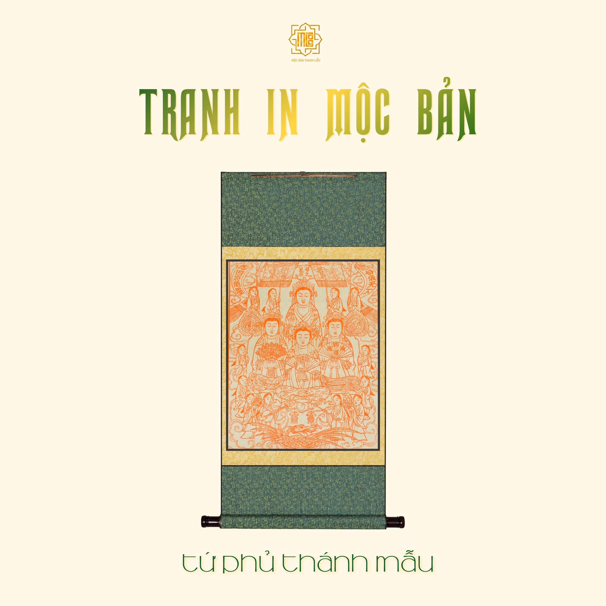 Tranh in mộc bản Thanh Liễu — Tứ Phủ Thánh Mẫu